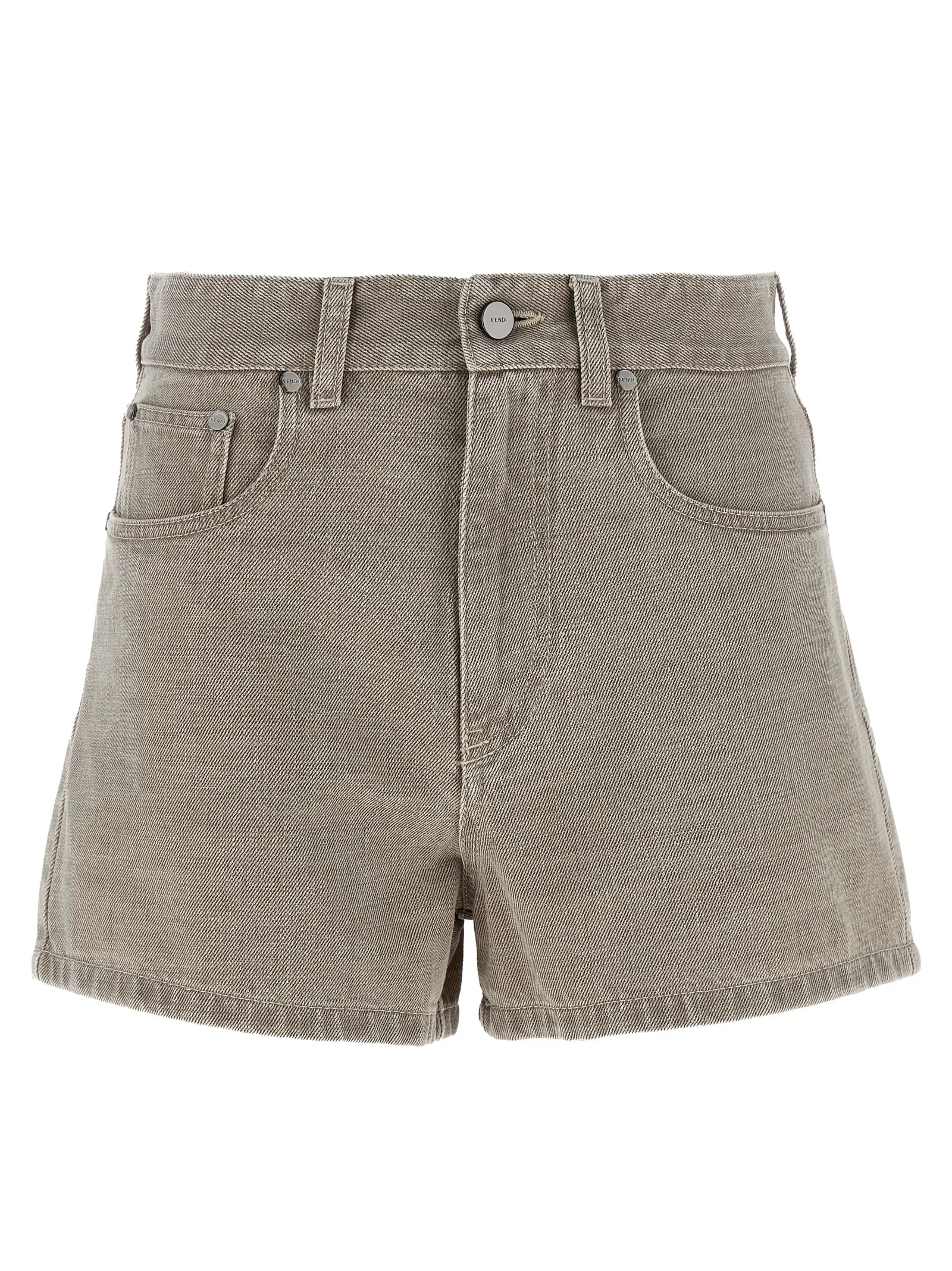 Beige Cotton Bermuda Shorts