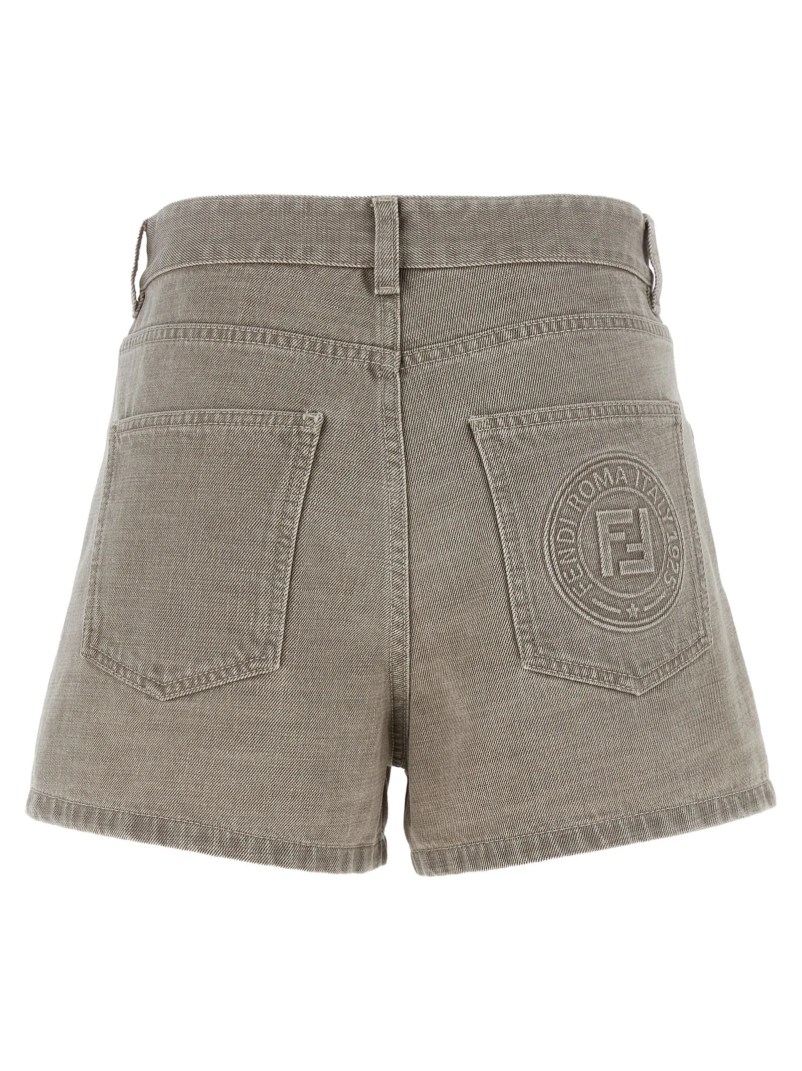 Beige Cotton Bermuda Shorts - Image 2