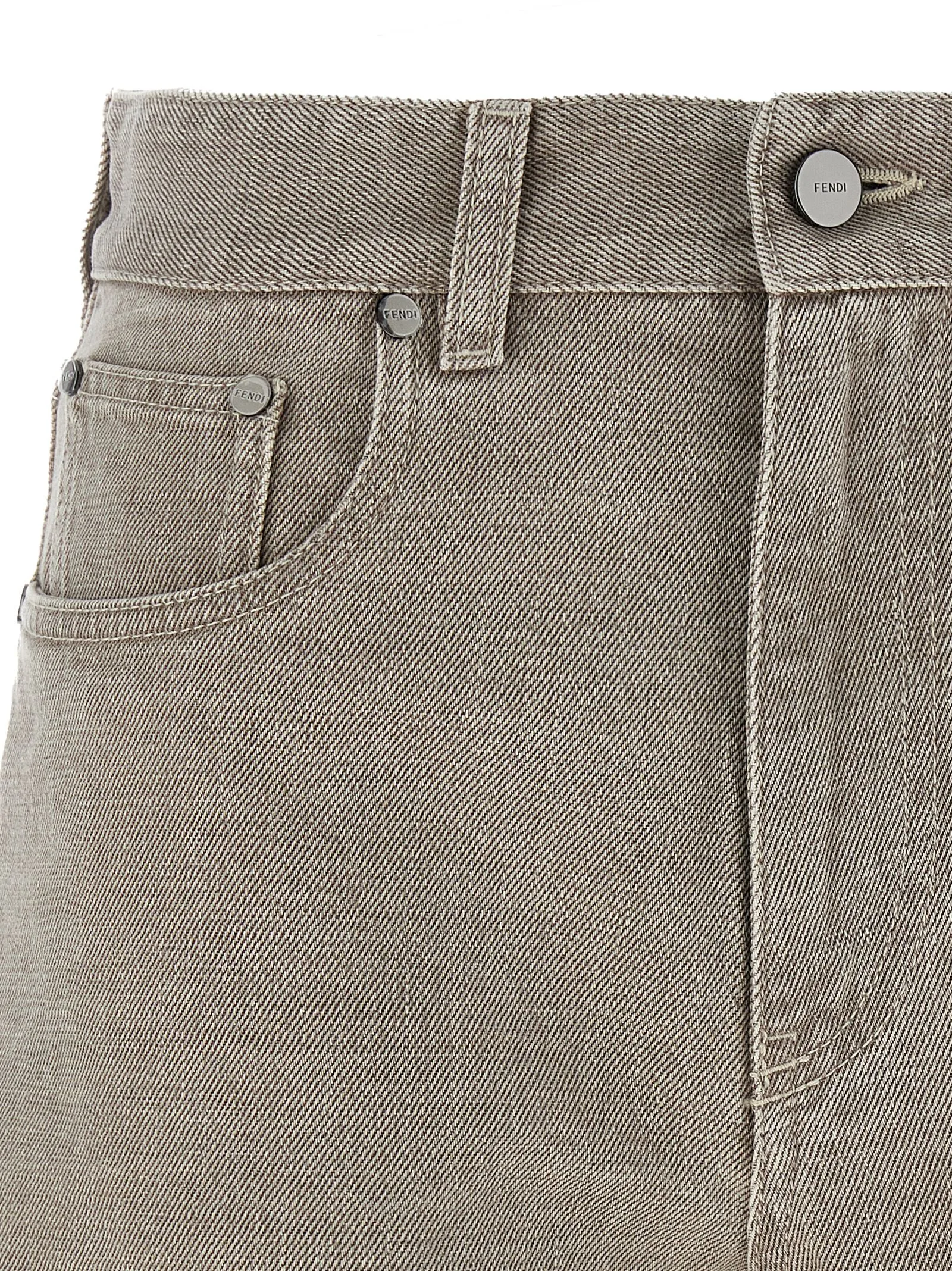 Beige Cotton Bermuda Shorts - Image 3