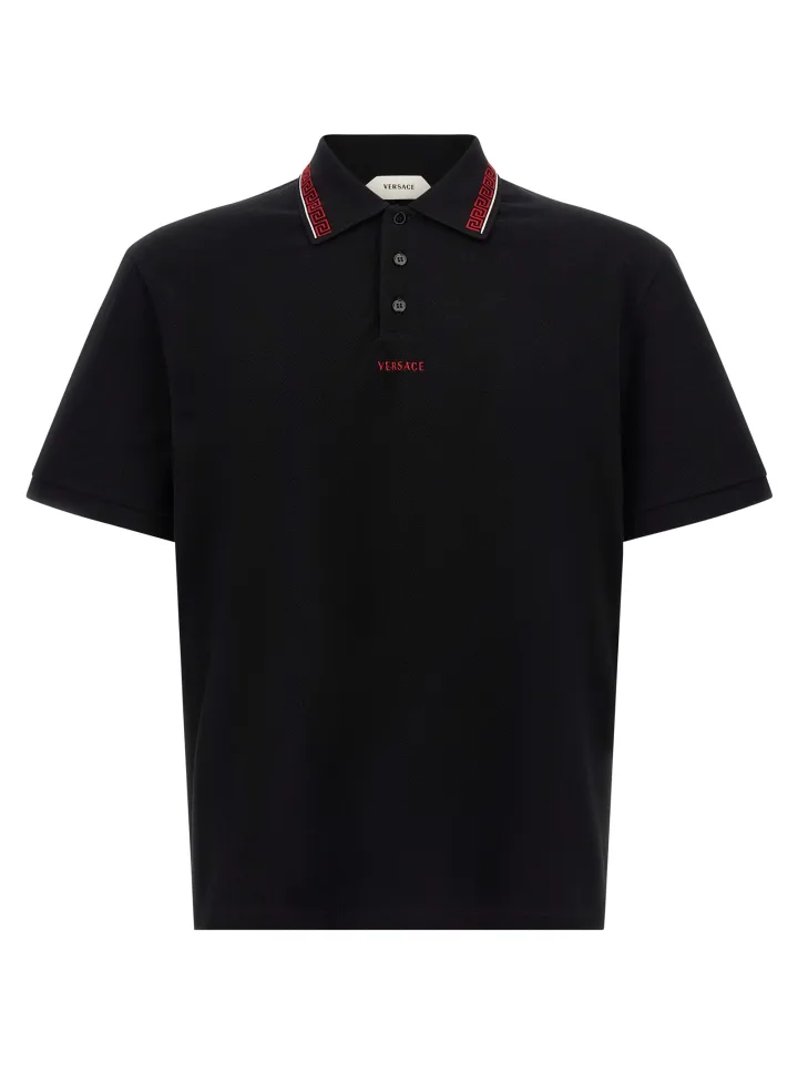 Black Cotton Polo Shirt