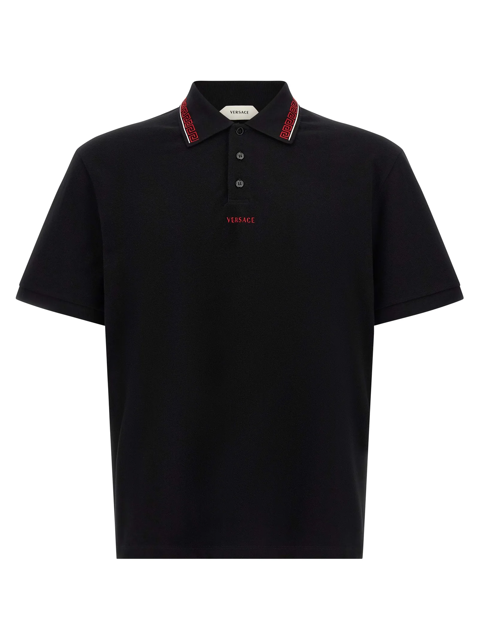 Black Cotton Polo Shirt