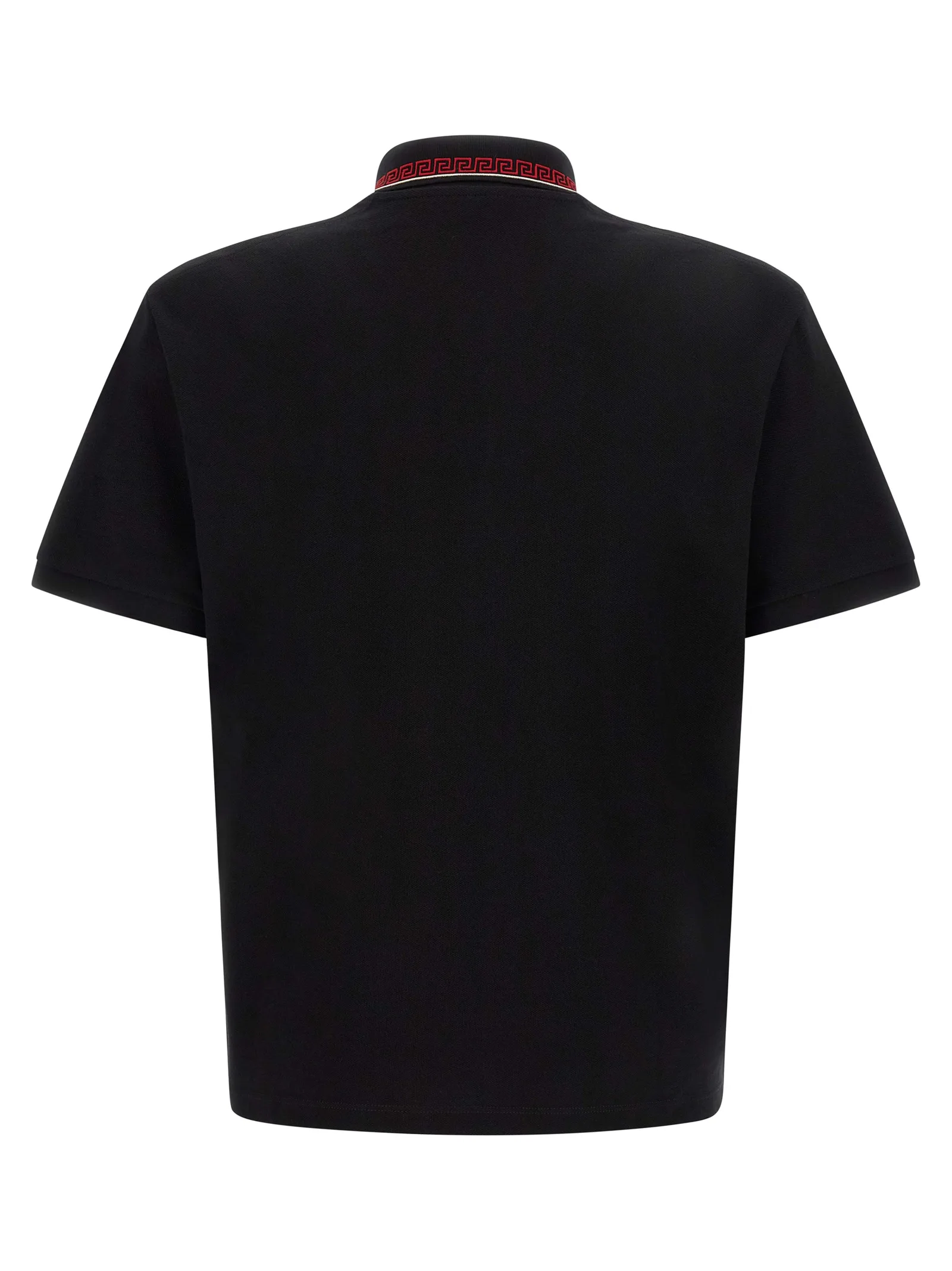 Black Cotton Polo Shirt - Image 2