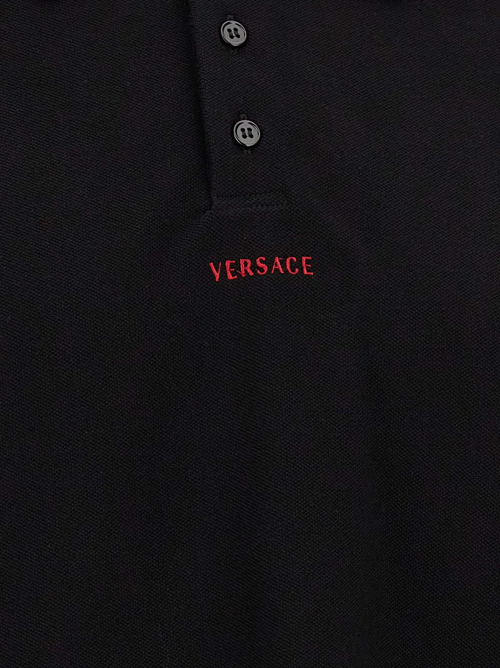 Black Cotton Polo Shirt - Image 4