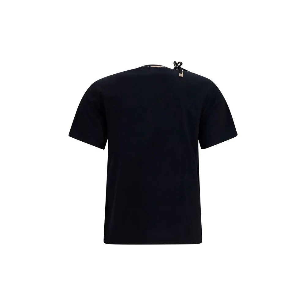 Black Cotton T-Shirt - Image 2