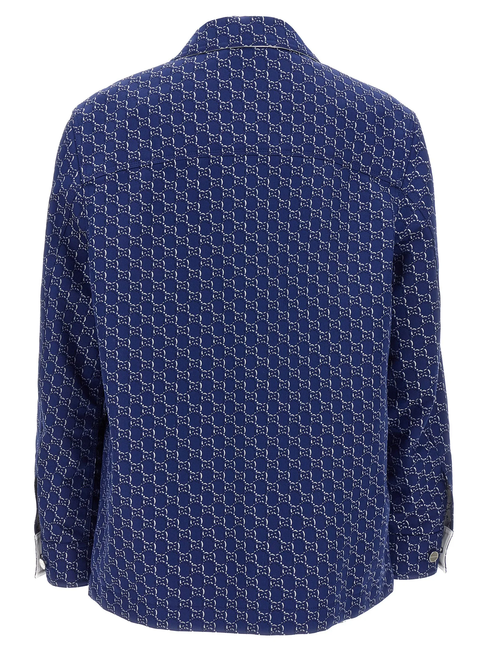 Blue Cotton Biker Jacket - Image 2