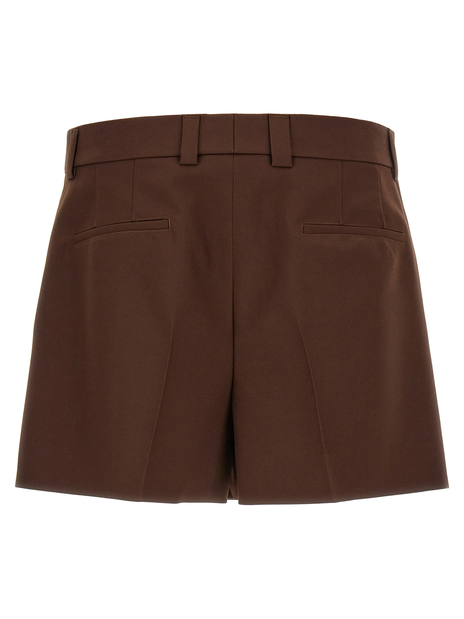 Brown Wool Bermuda Shorts - Image 2