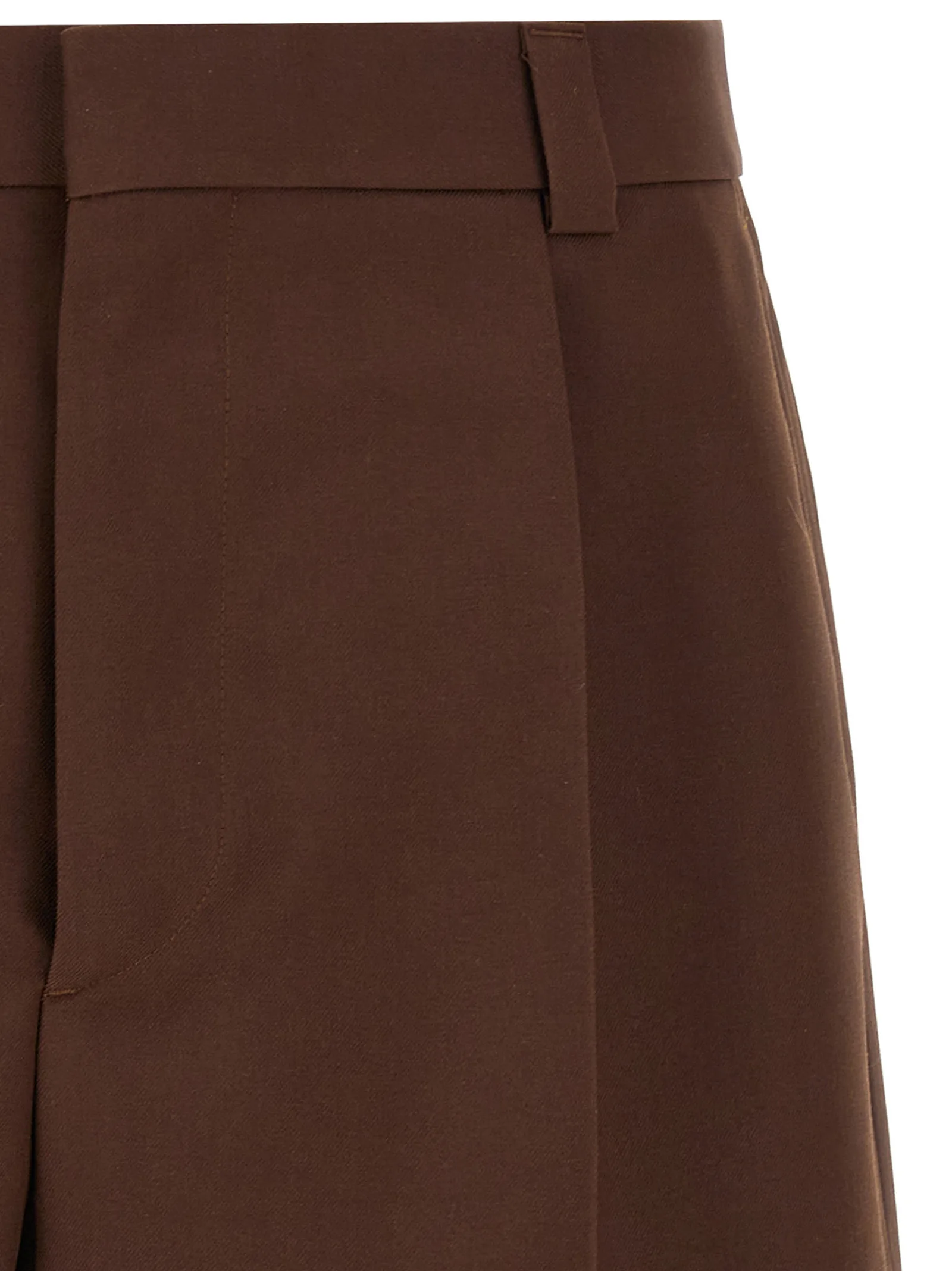 Brown Wool Bermuda Shorts - Image 3