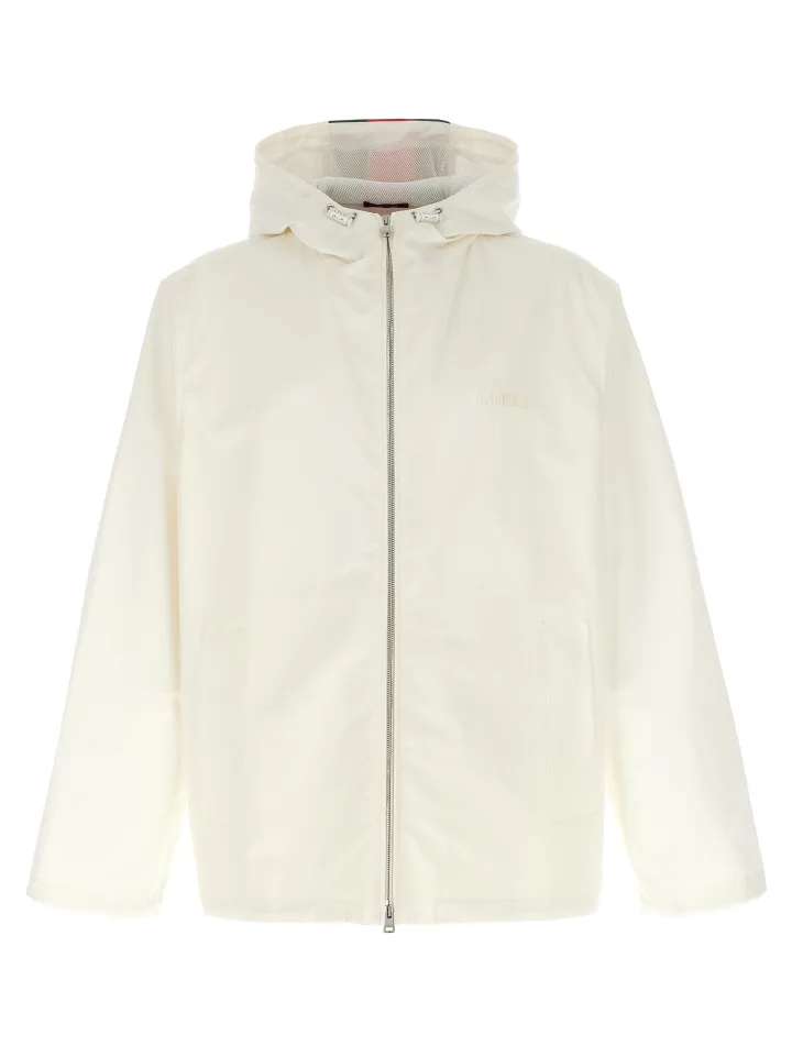 White Cotton Shell Jacket