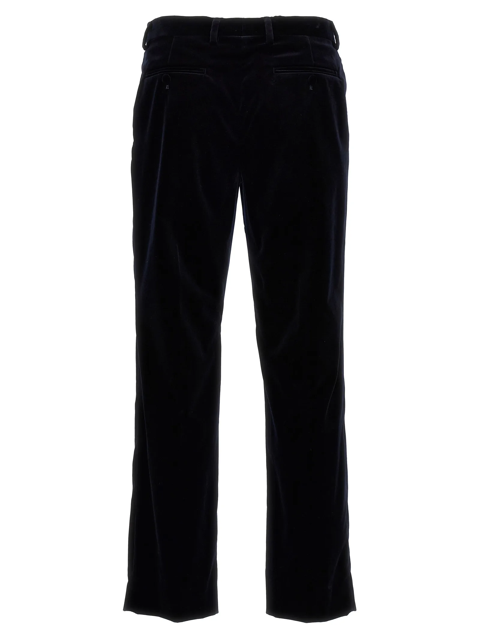 Blue Cotton Casual Pants - Image 2