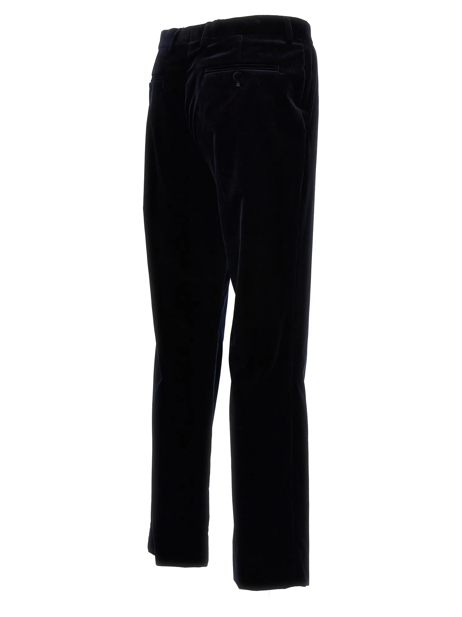 Blue Cotton Casual Pants - Image 4