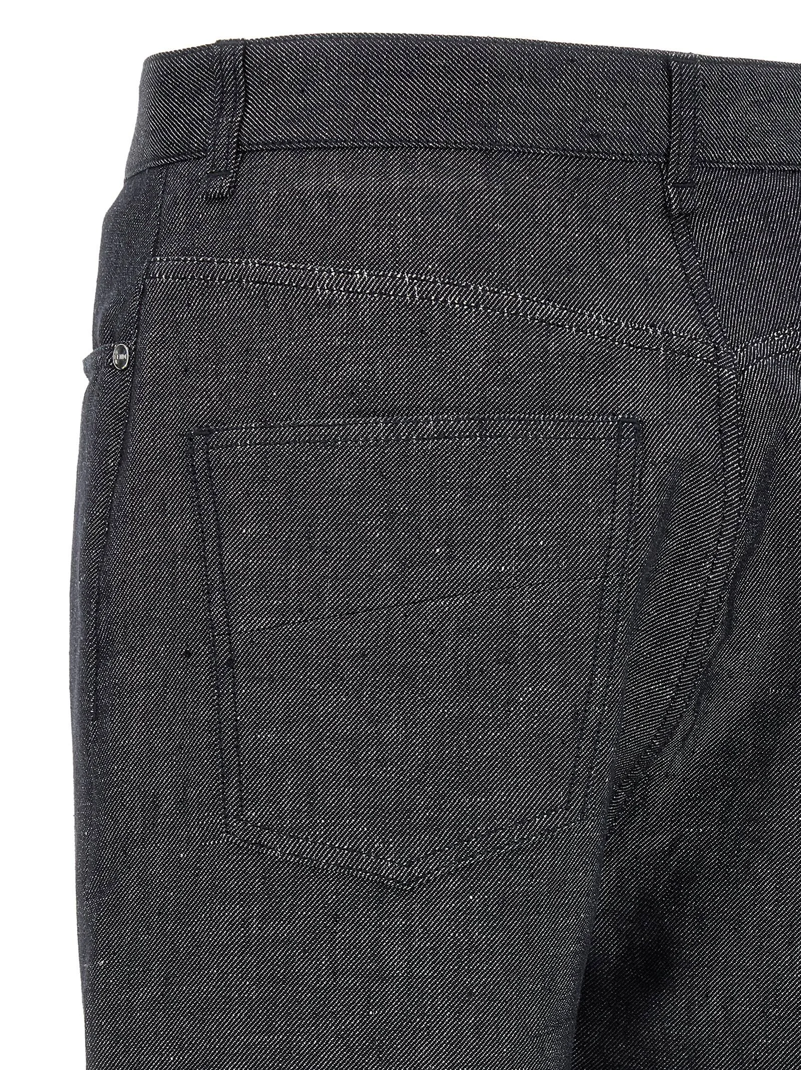 Gray Linen Straight - Leg Jeans - Image 4