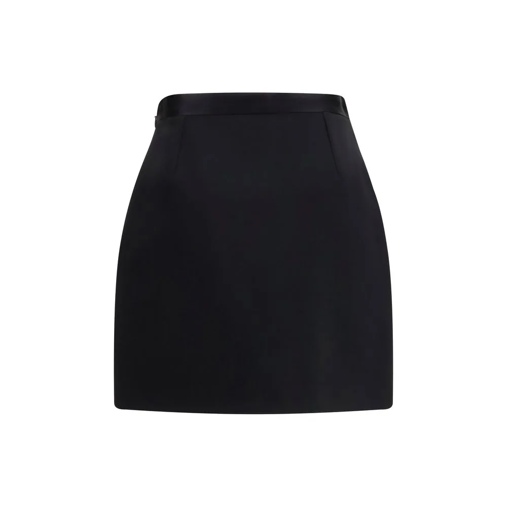 Black Wool Oves Aries Mini Skirt - Image 2