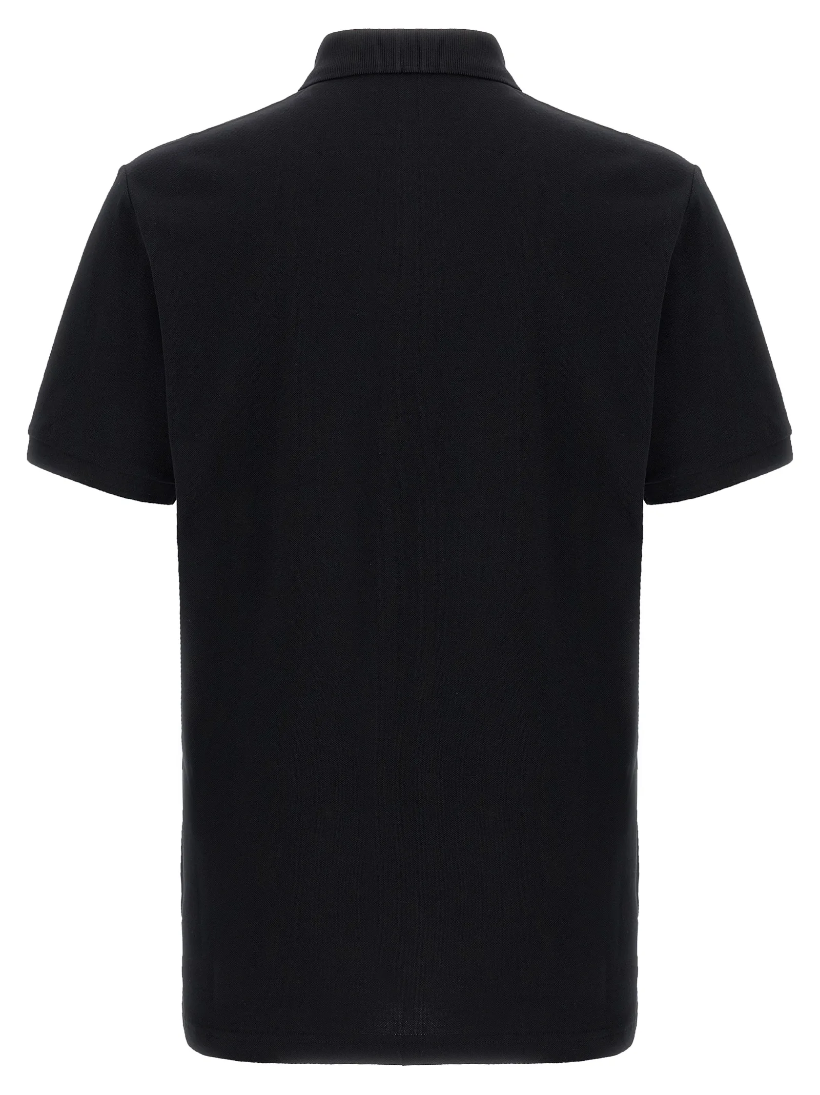 Black Cotton Polo Shirt - Image 2