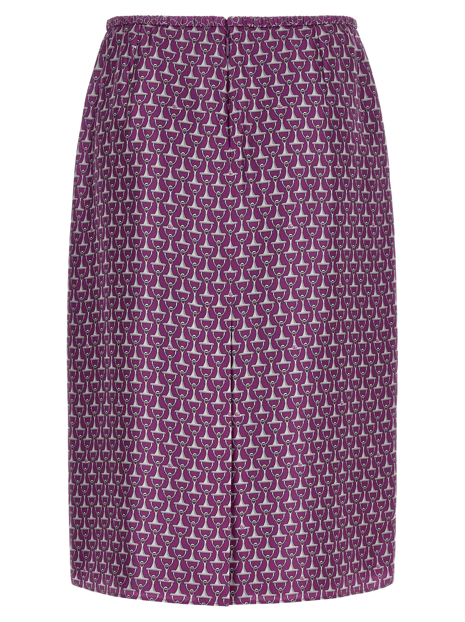 Purple Silk Midi Skirt - Image 2