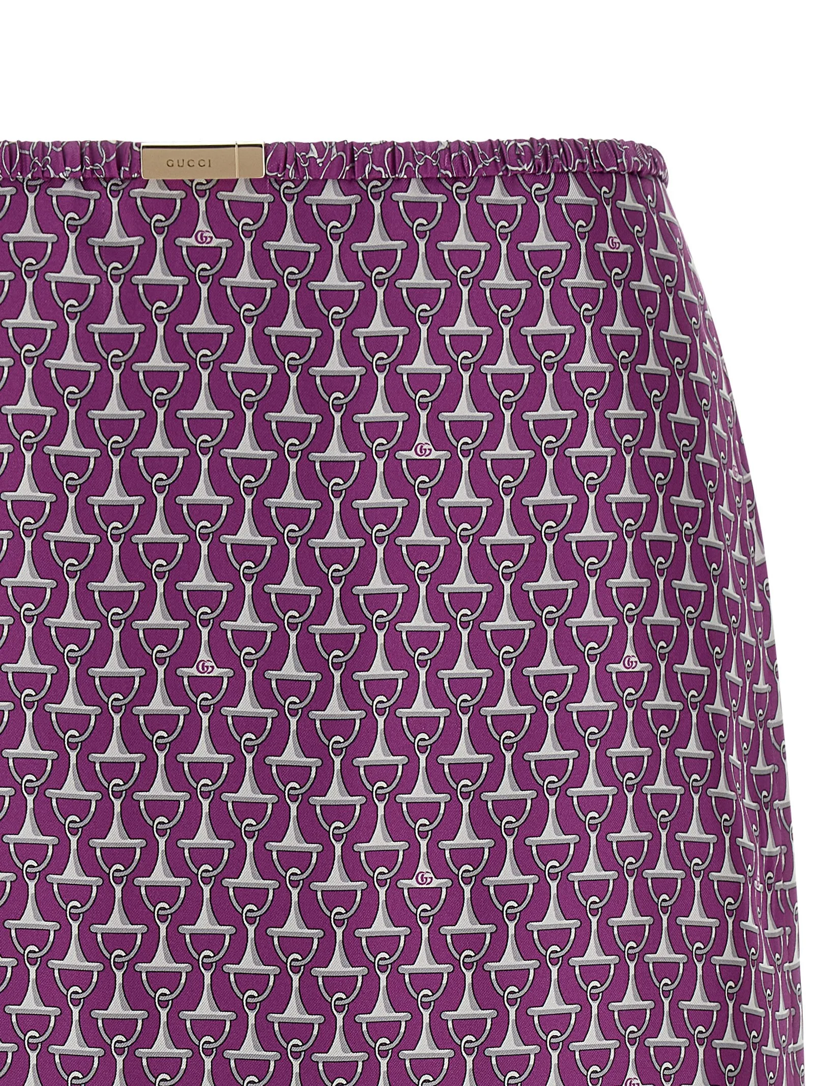 Purple Silk Midi Skirt - Image 3