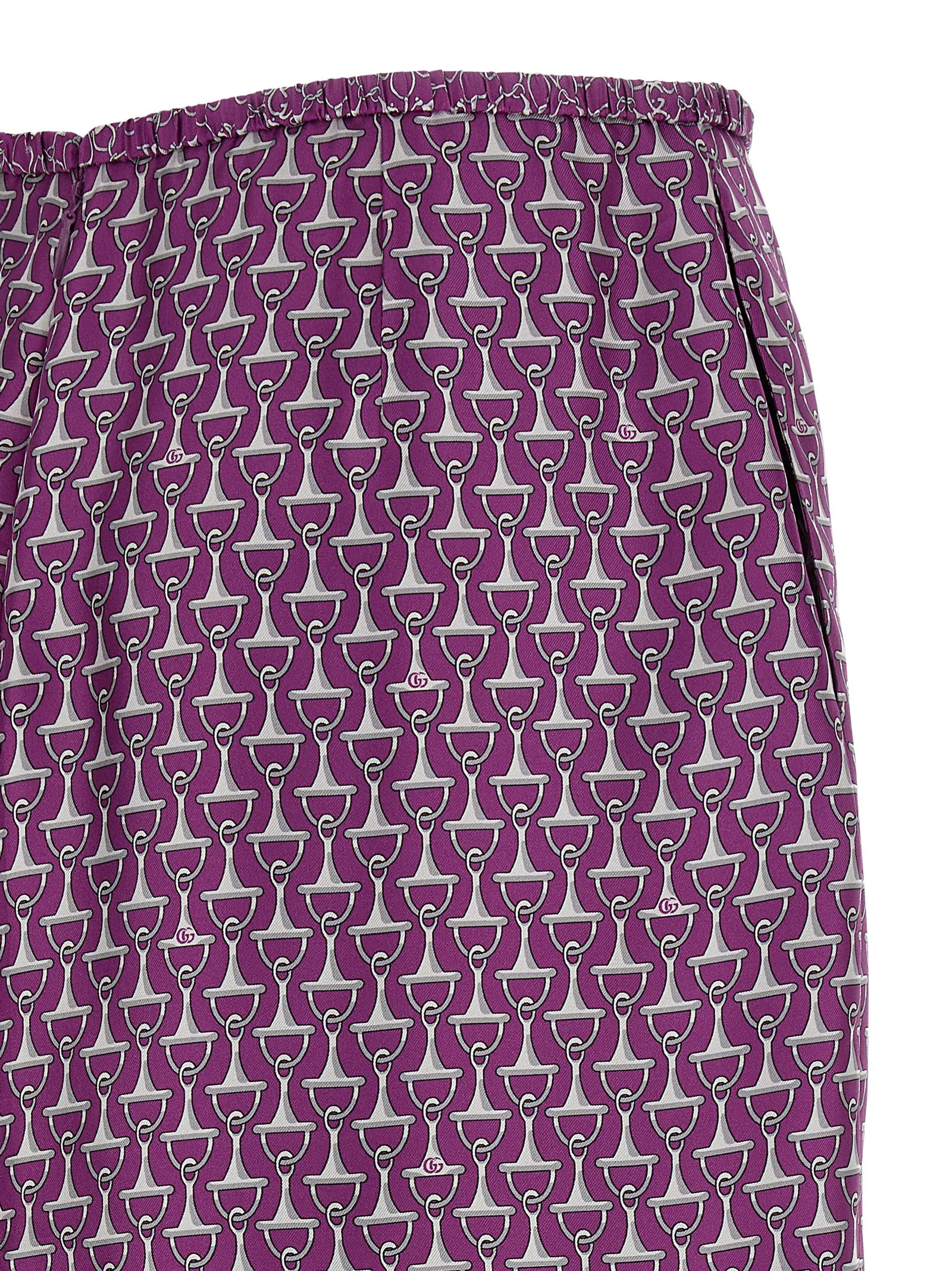 Purple Silk Midi Skirt - Image 4