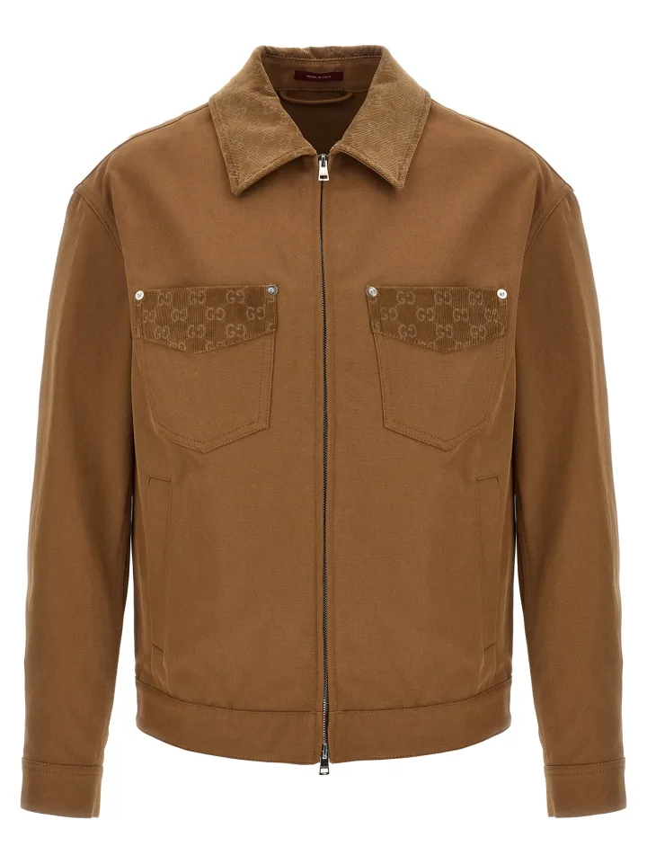 Brown Cotton Full - Length Jacket