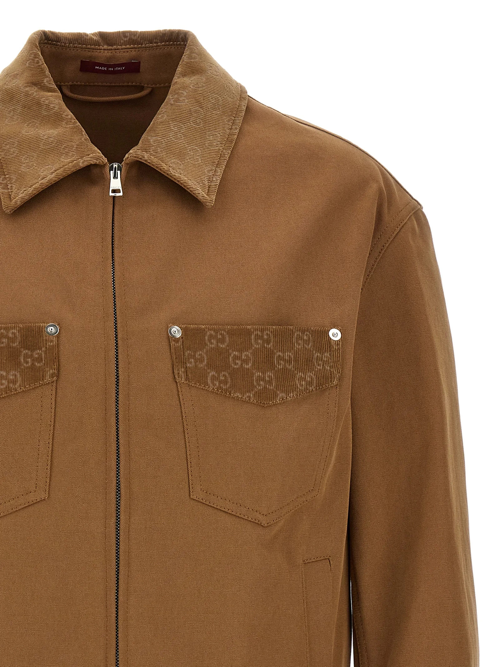 Brown Cotton Full - Length Jacket - Image 3
