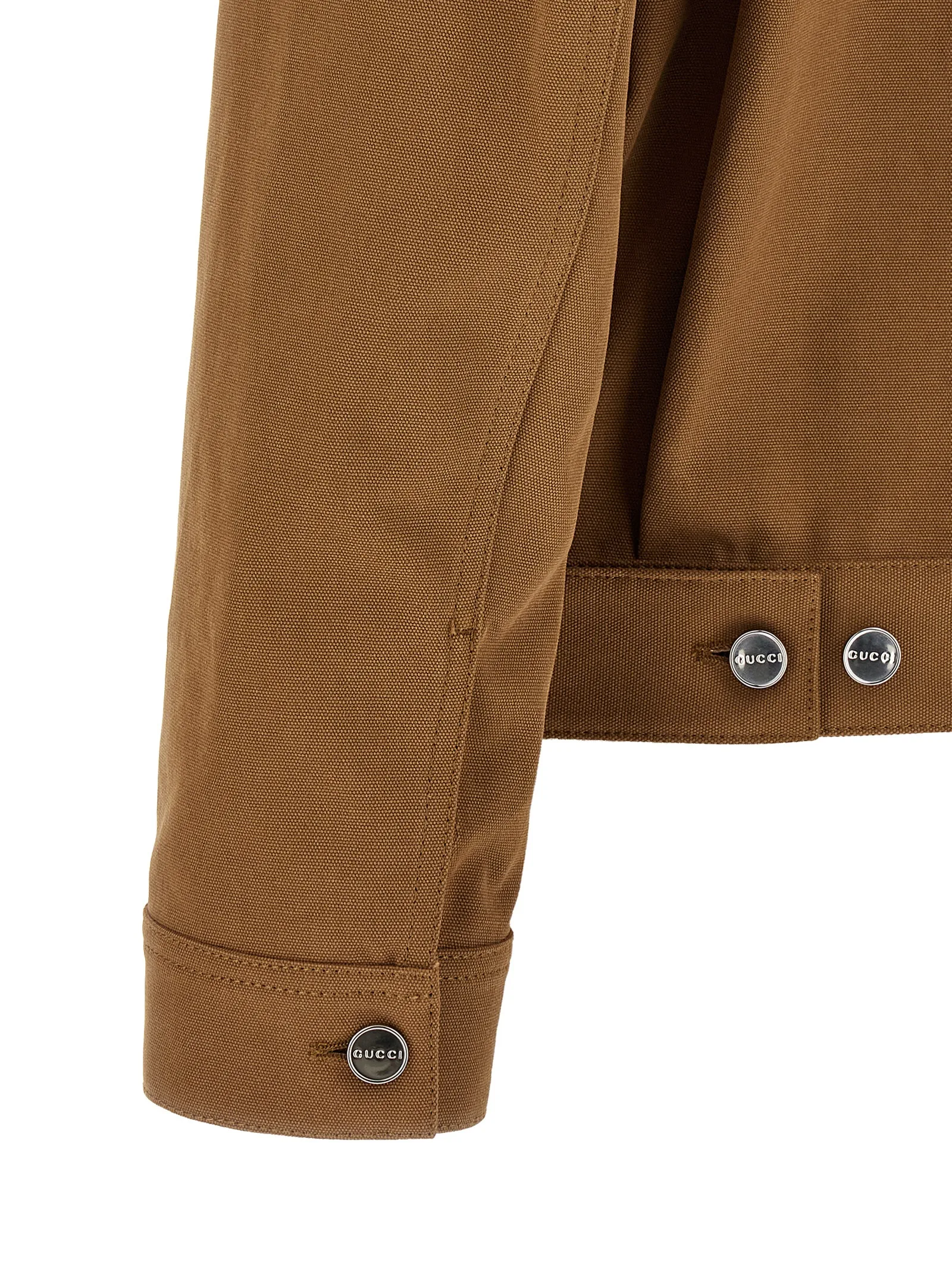 Brown Cotton Full - Length Jacket - Image 4