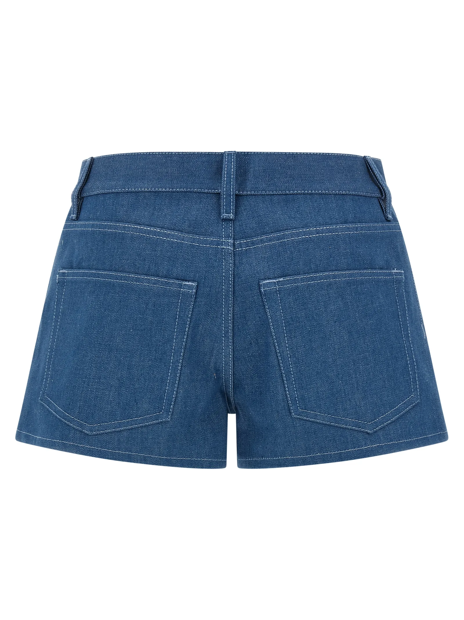 Blue Cotton Bermuda Shorts - Image 2