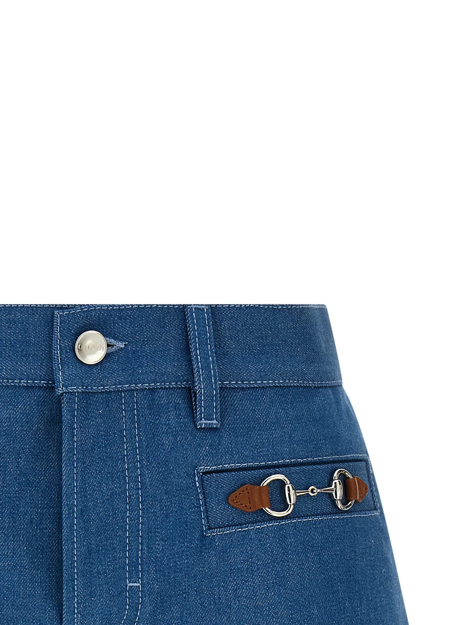 Blue Cotton Bermuda Shorts - Image 3