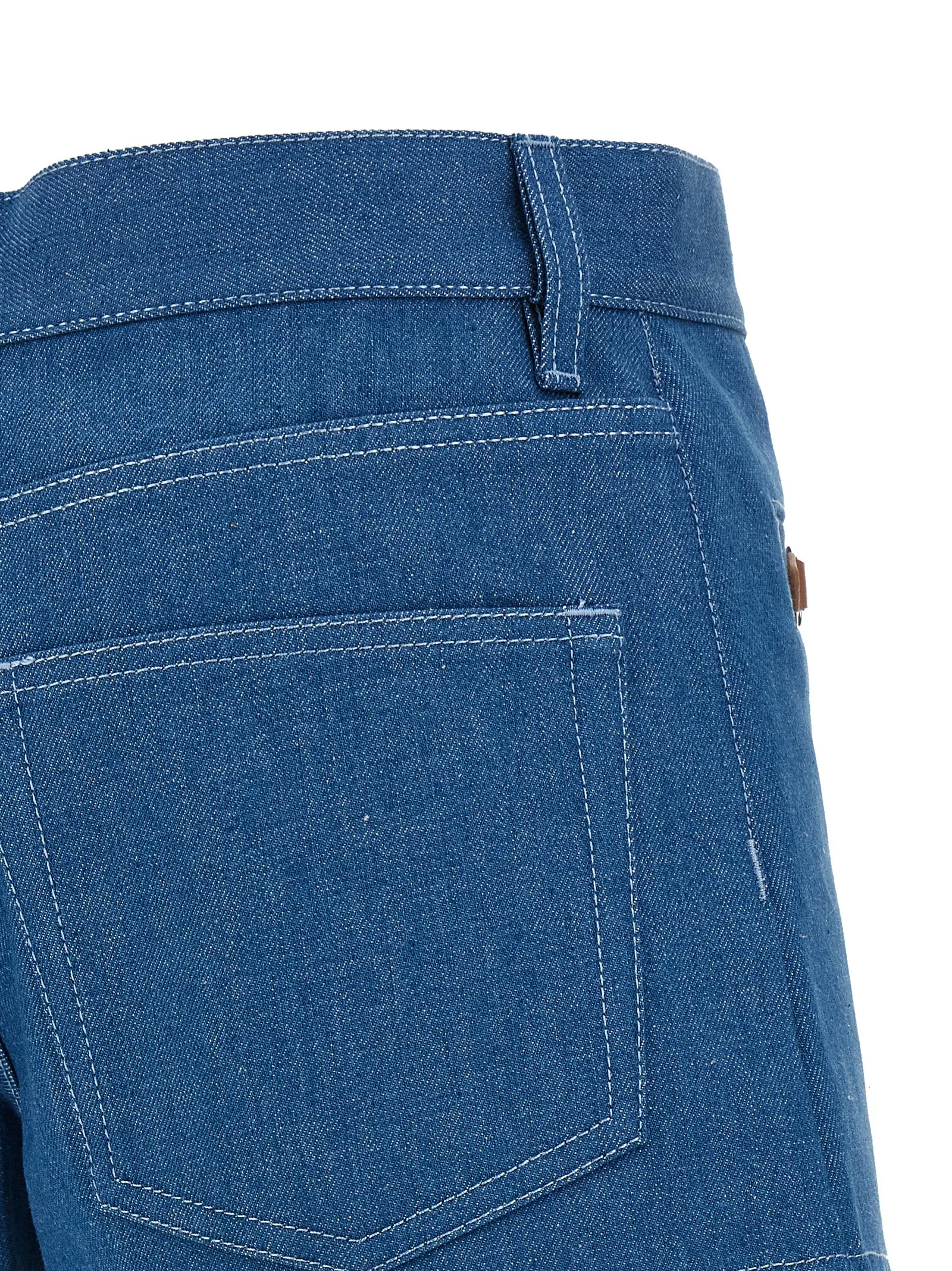 Blue Cotton Bermuda Shorts - Image 4