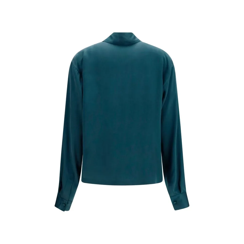 Blue Silk Dress Shirt - Image 2