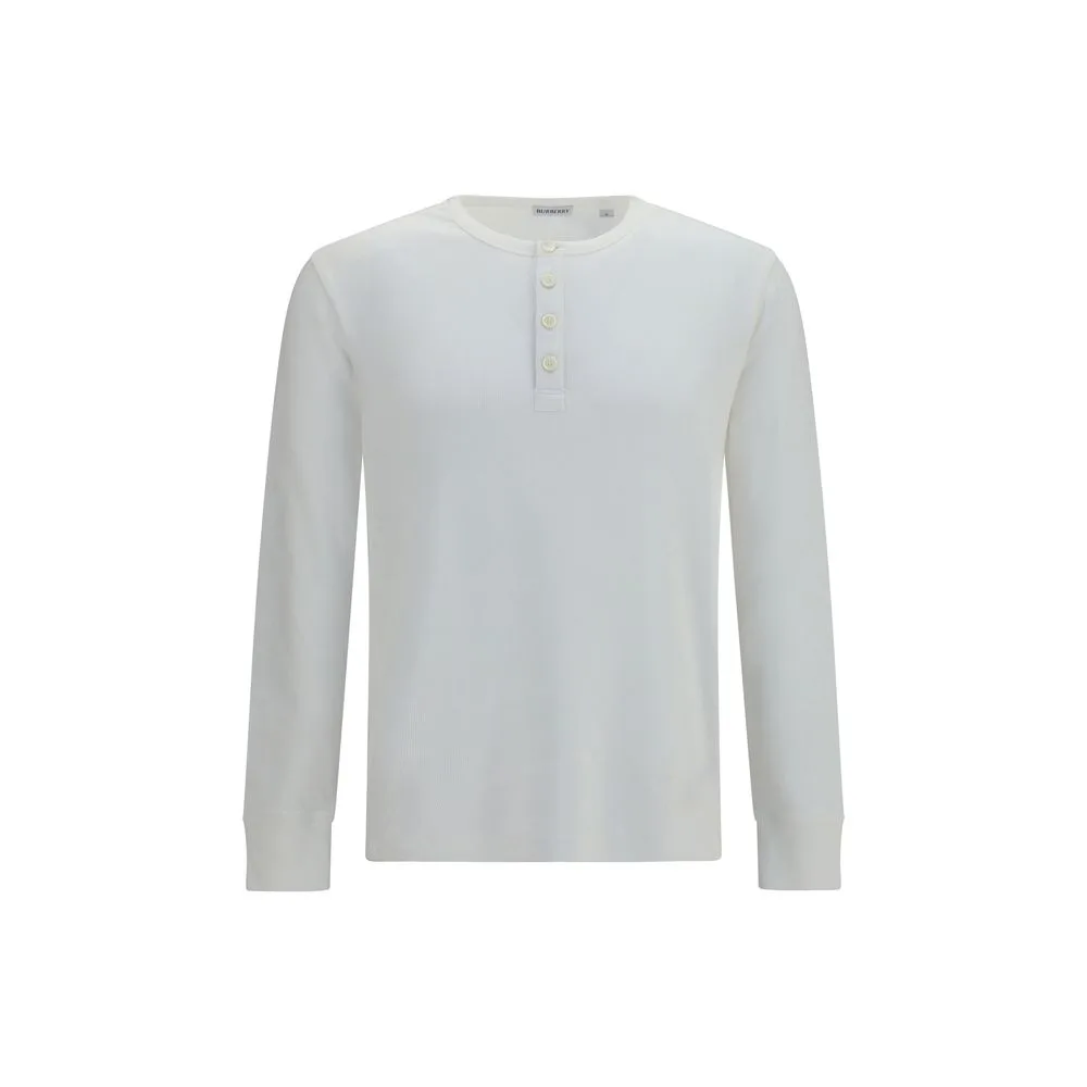 White Cotton Long Sleeve T-Shirt