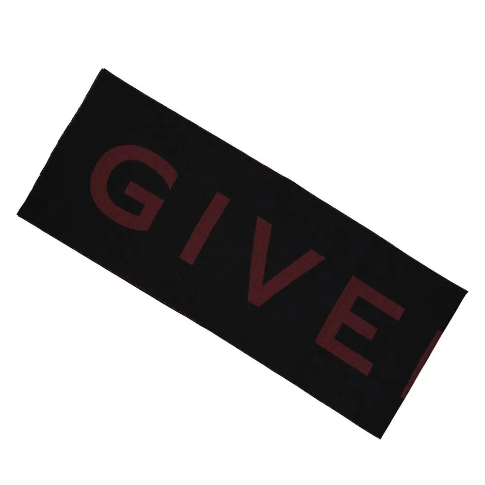 Black Virgin Wool Scarf - Image 3