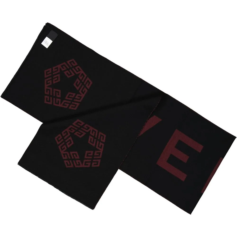 Black Virgin Wool Scarf - Image 4