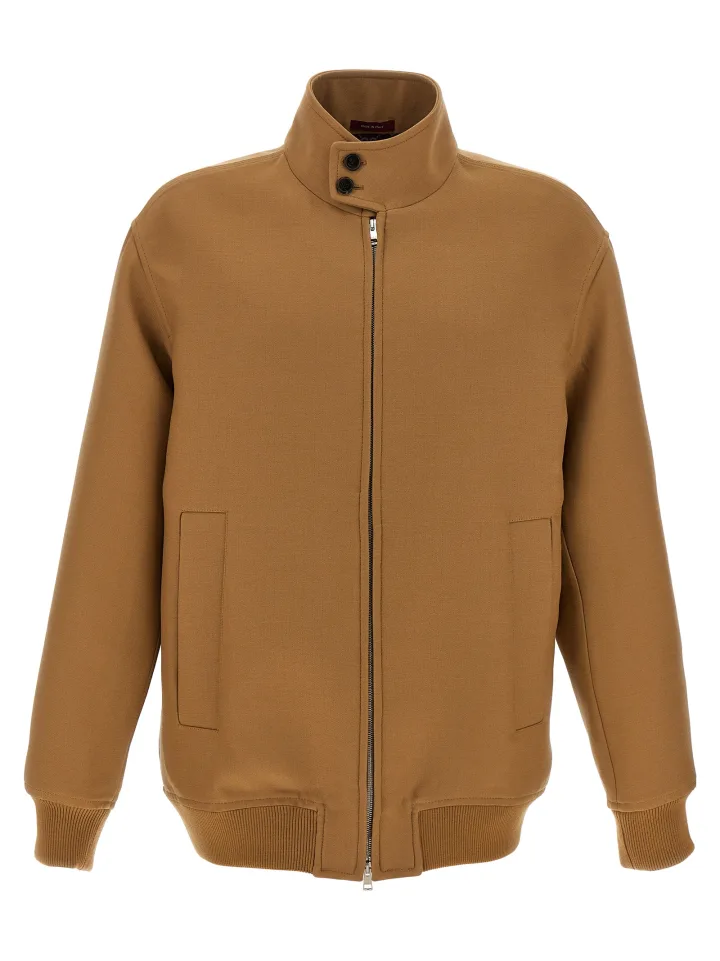 Brown Wool Full - Length Jacket
