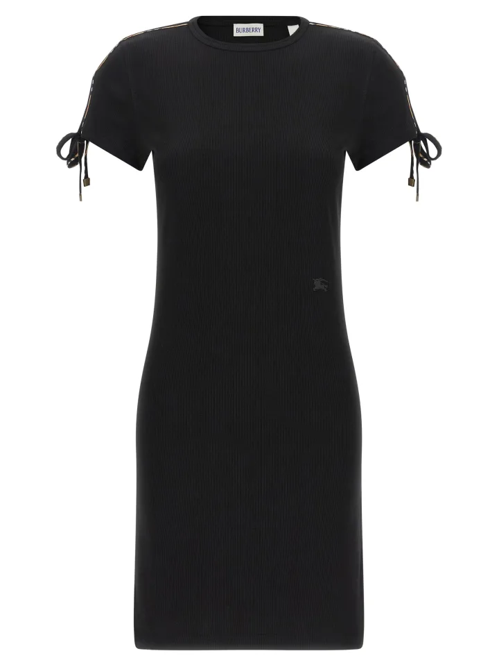 Black Cotton Short Dress