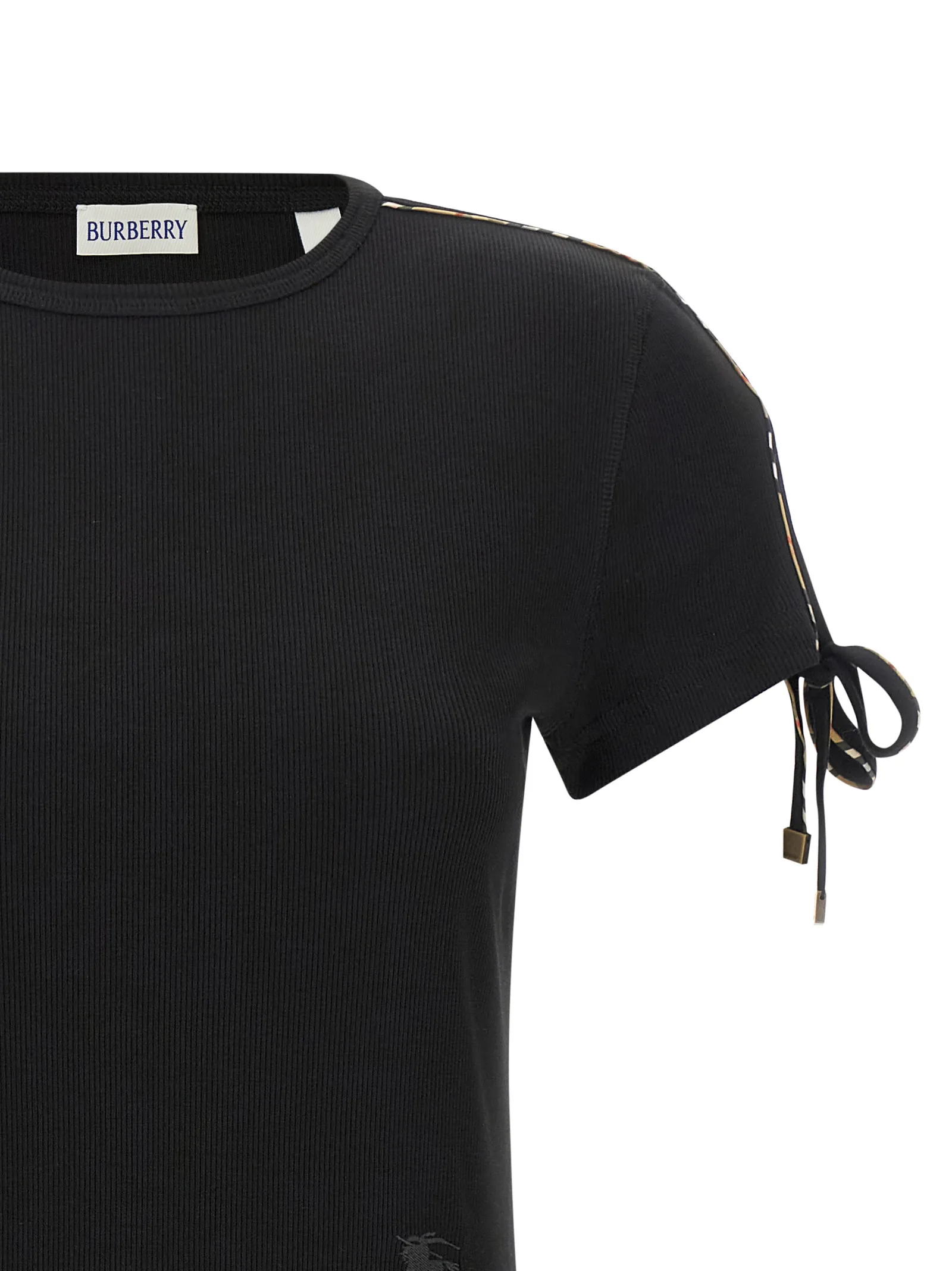 Black Cotton Short Dress - Image 3