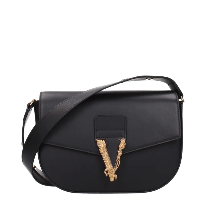Black Leather Crossbody Bag