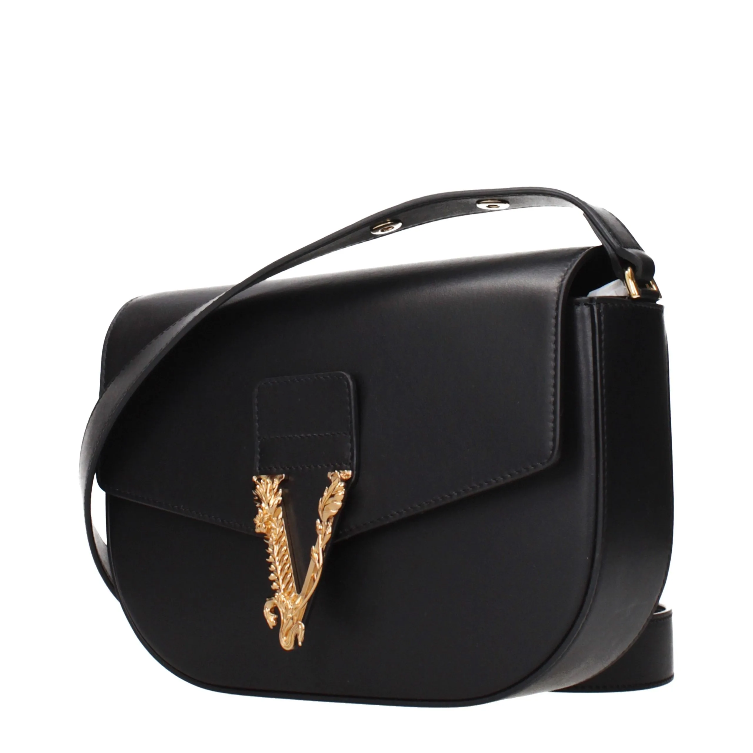 Black Leather Crossbody Bag - Image 3
