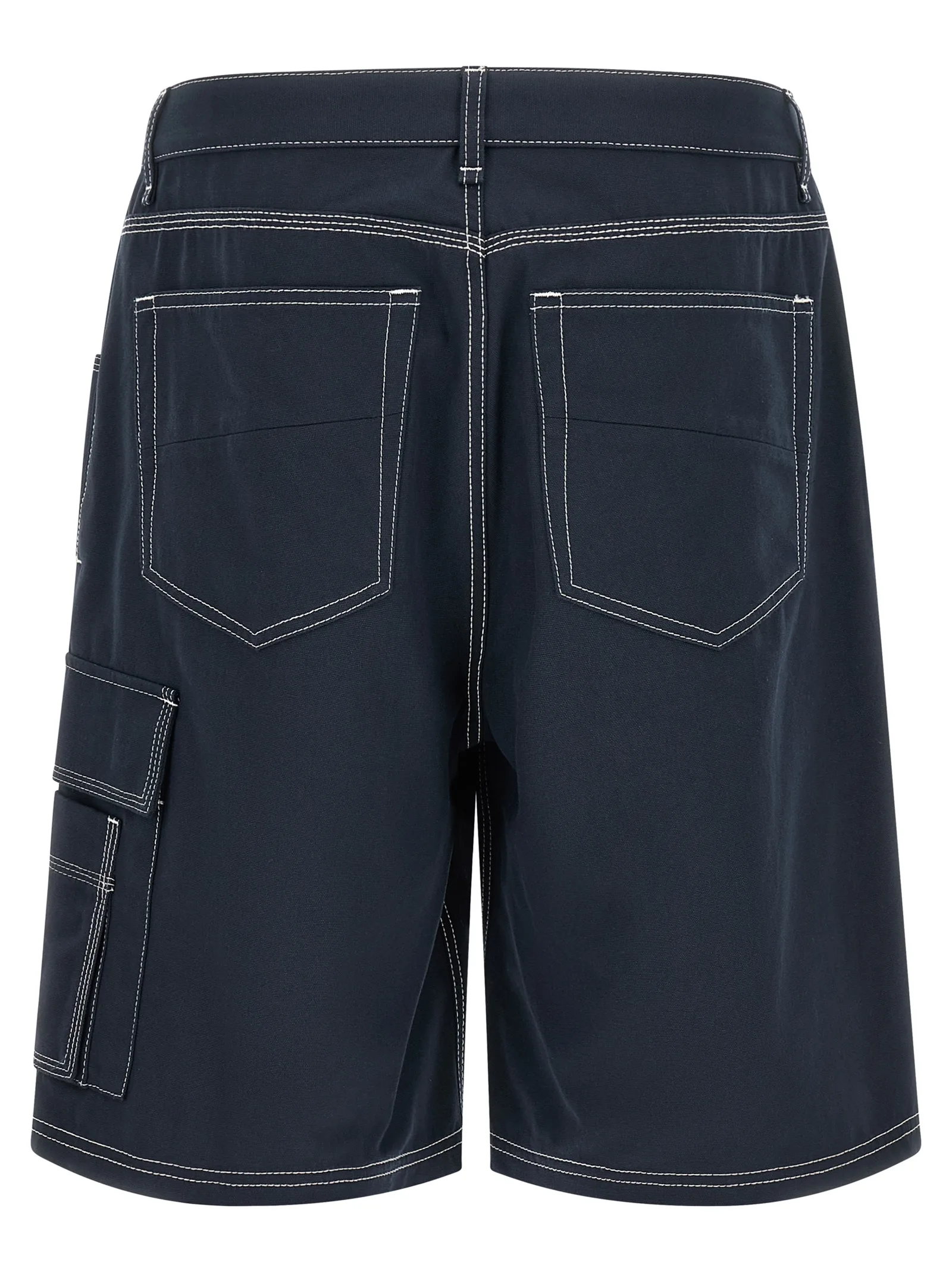 Blue Cotton Bermuda Shorts - Image 2