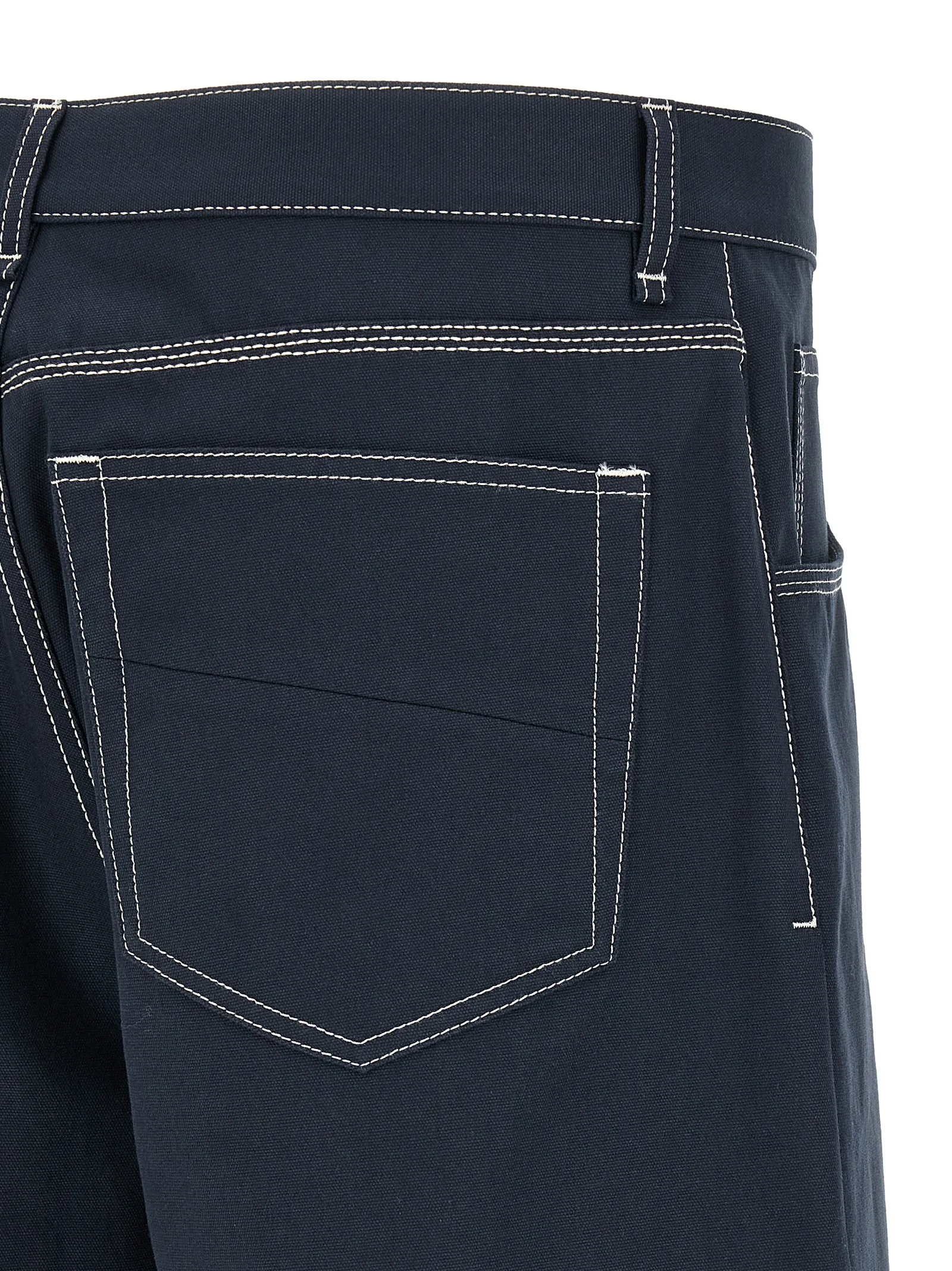 Blue Cotton Bermuda Shorts - Image 4
