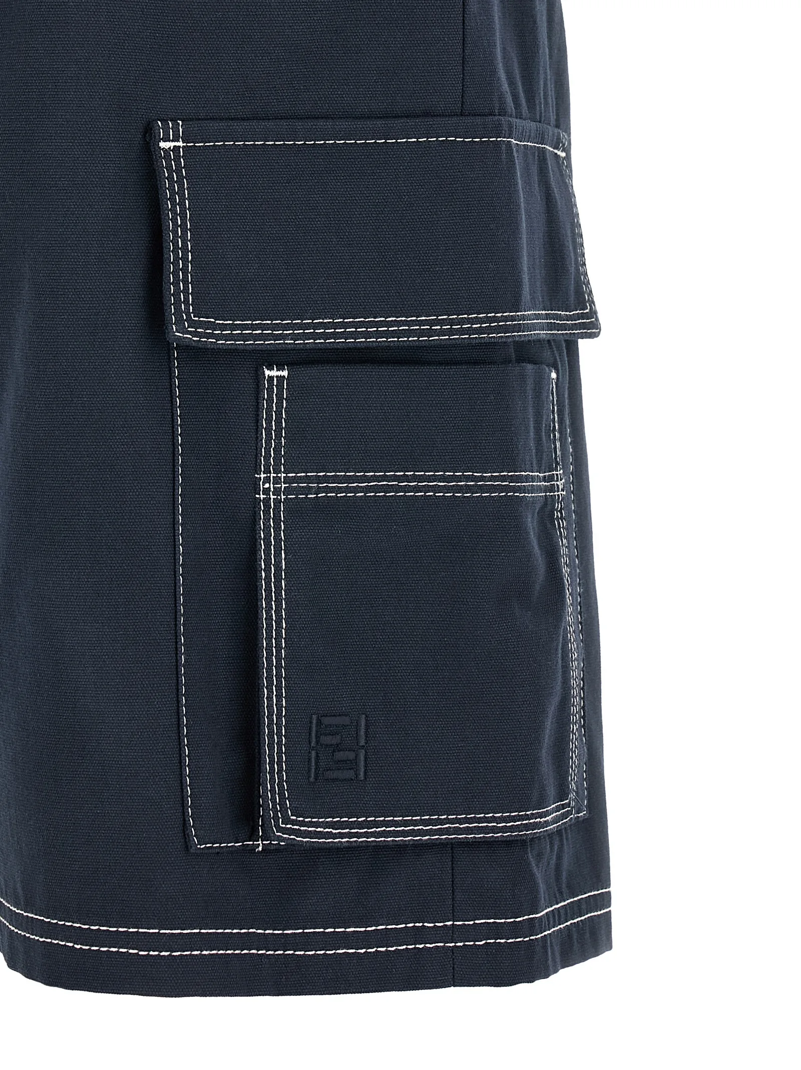 Blue Cotton Bermuda Shorts - Image 5