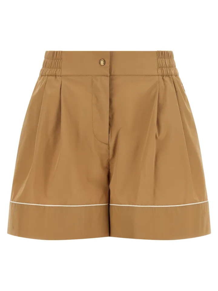 Beige Nylon Bermuda Shorts