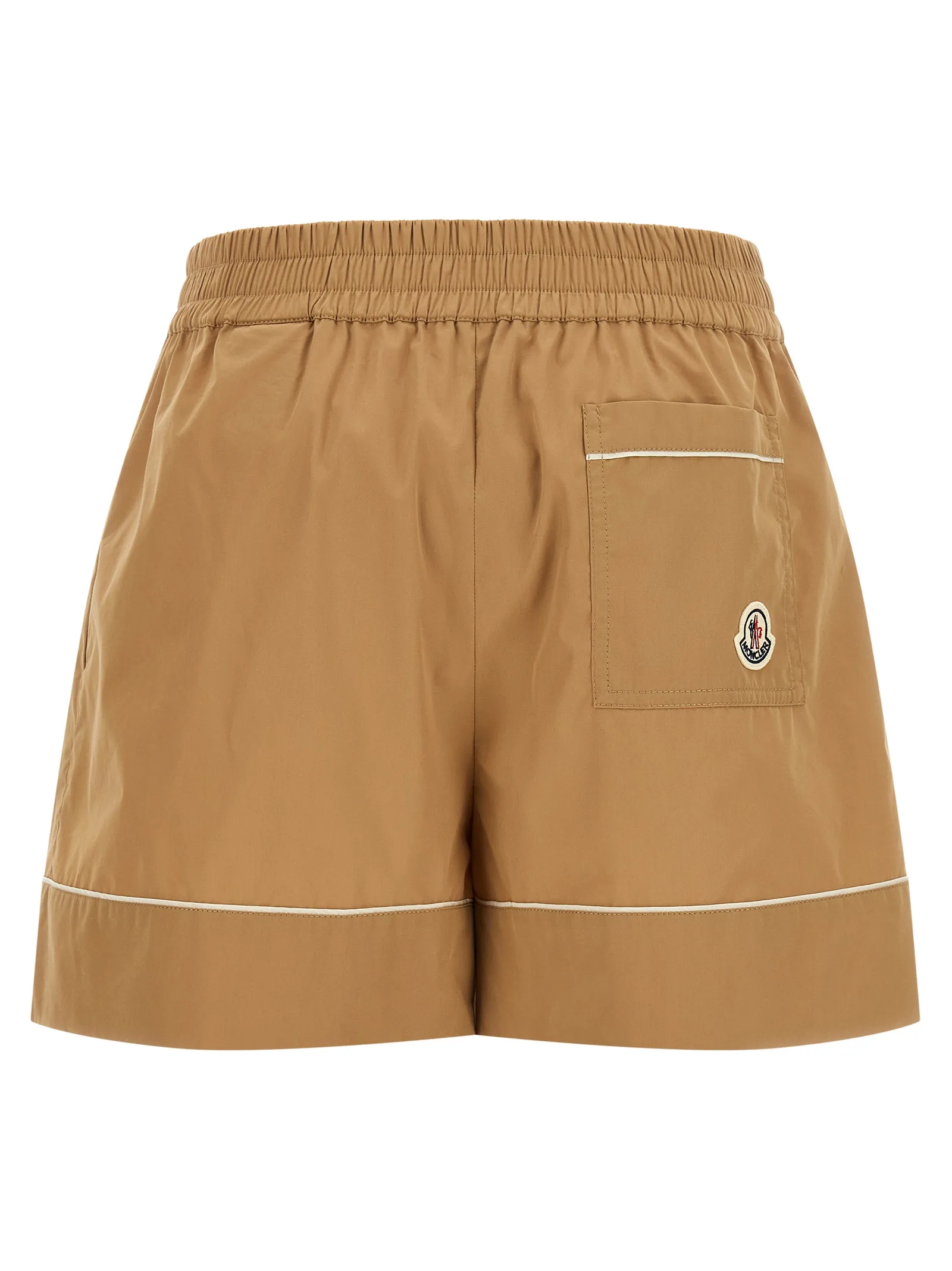 Beige Nylon Bermuda Shorts - Image 2