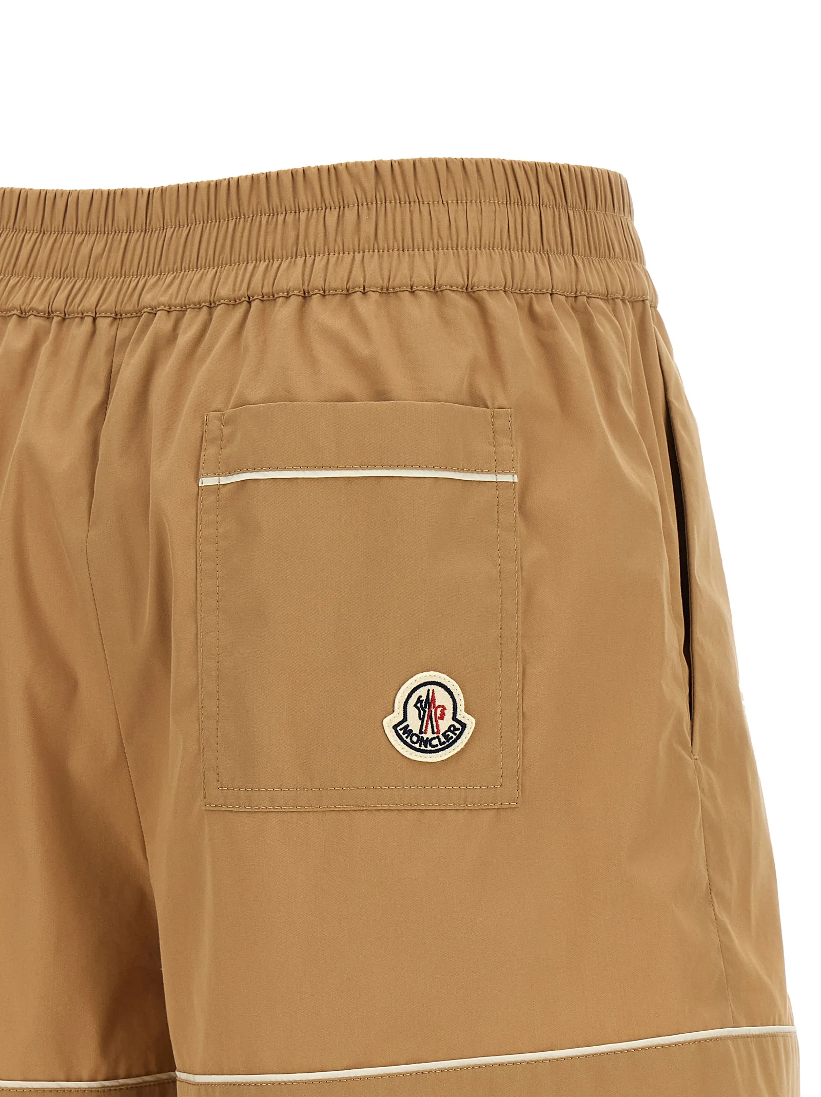 Beige Nylon Bermuda Shorts - Image 4