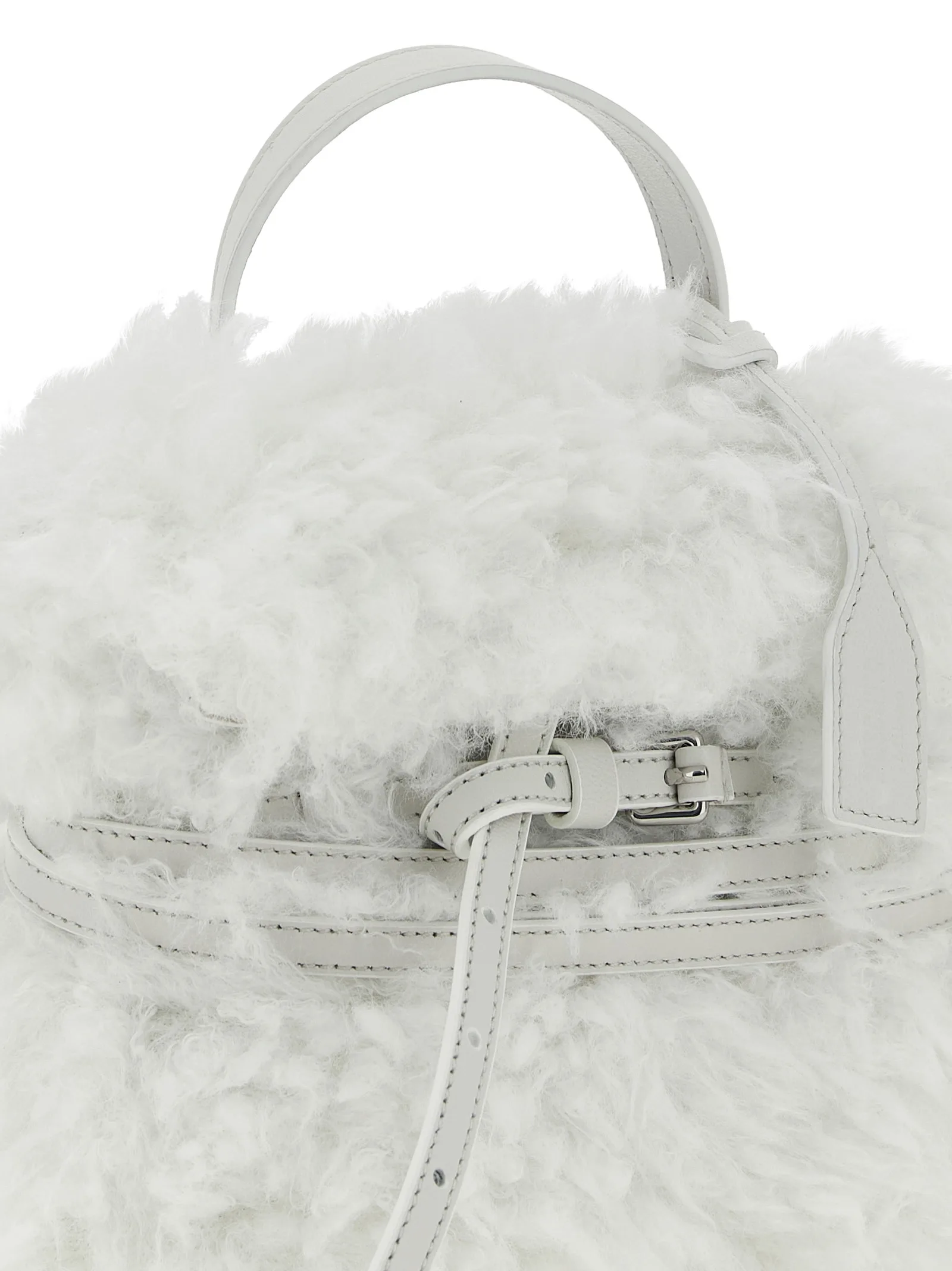 White Leather Handbag - Image 3