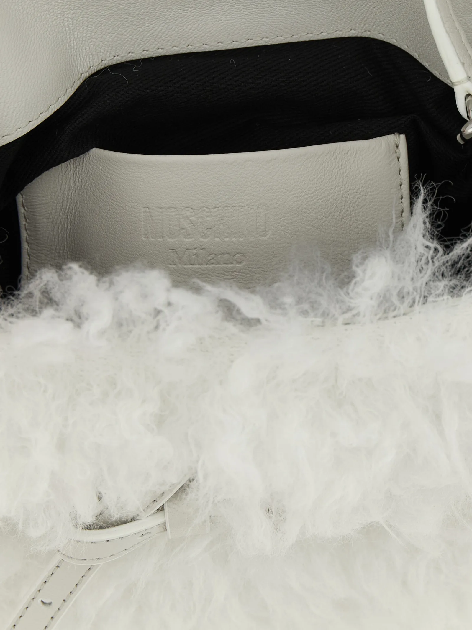 White Leather Handbag - Image 4