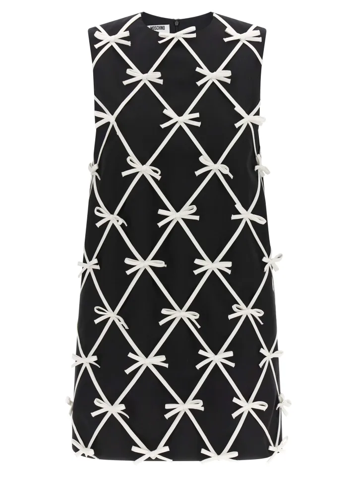 Bicolor Virgin Wool Short Dress