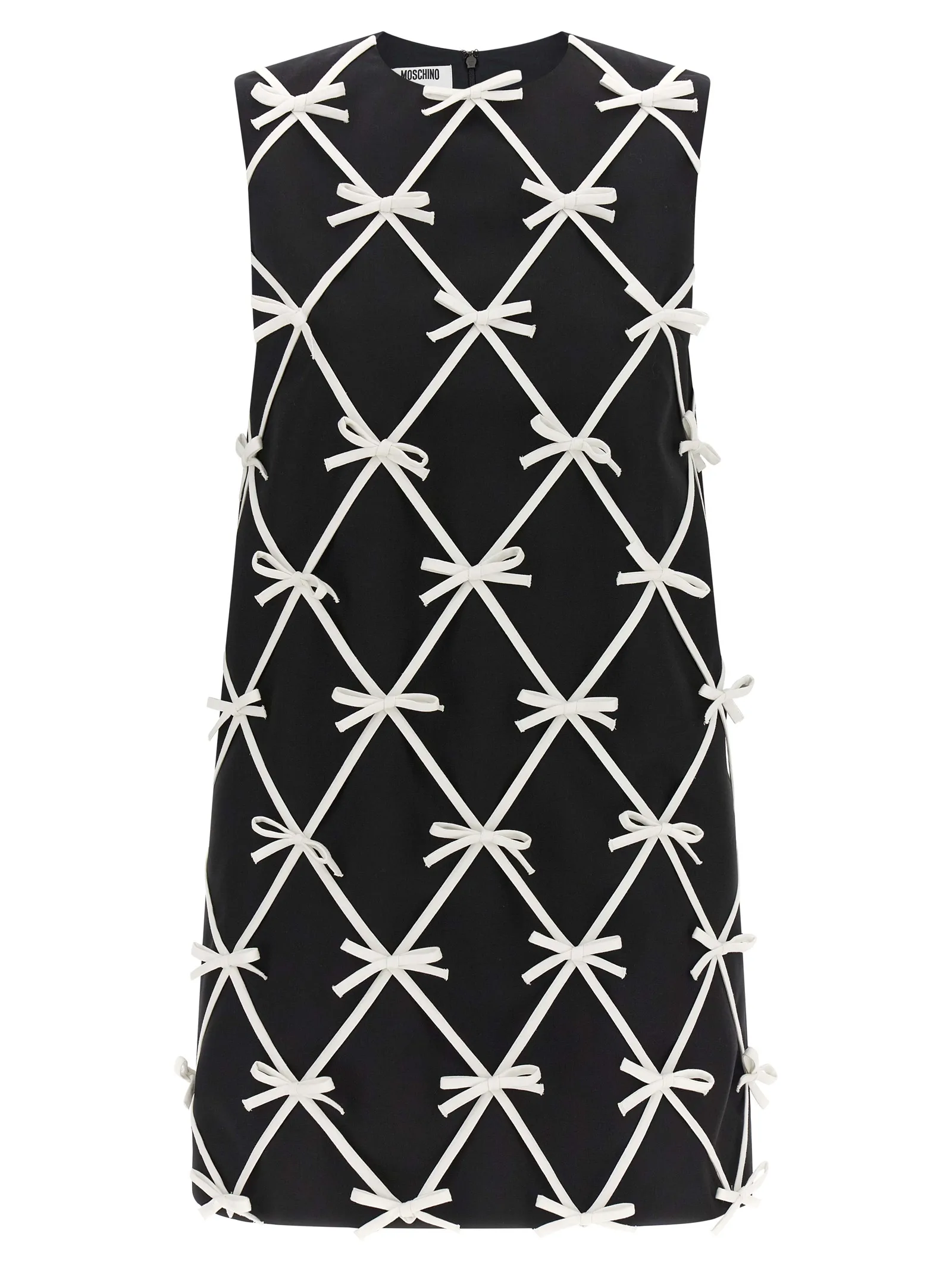 Bicolor Virgin Wool Short Dress