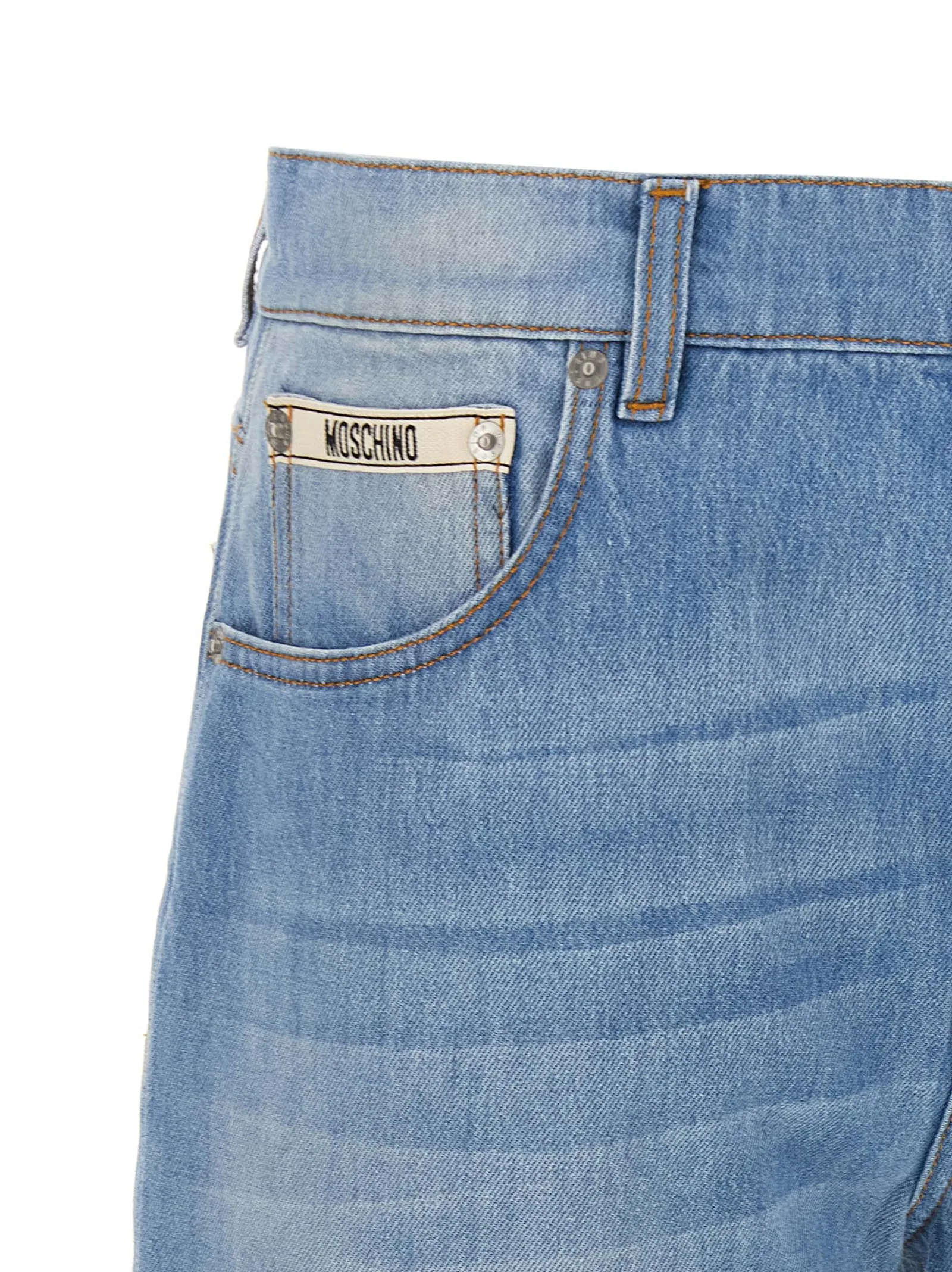 Blue Cotton Straight - Leg Jeans - Image 3