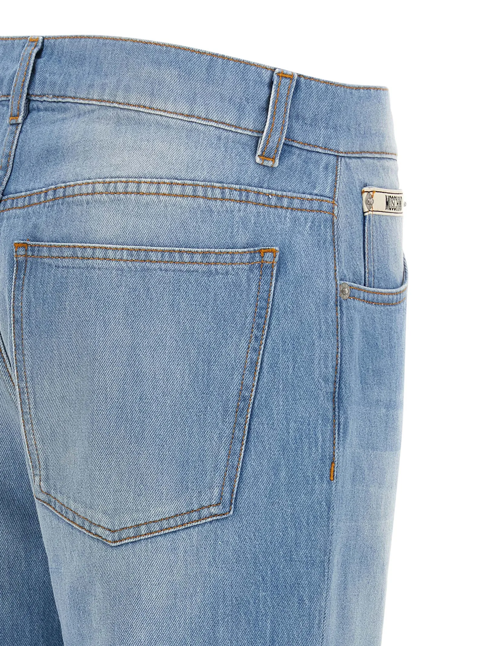 Blue Cotton Straight - Leg Jeans - Image 4