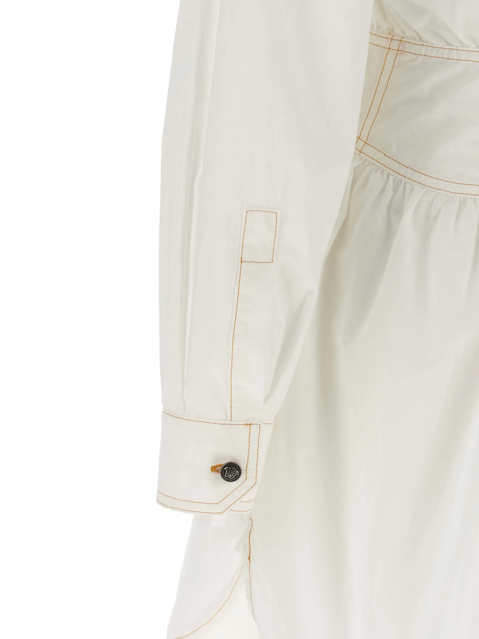 White Cotton Short Dress - Image 4