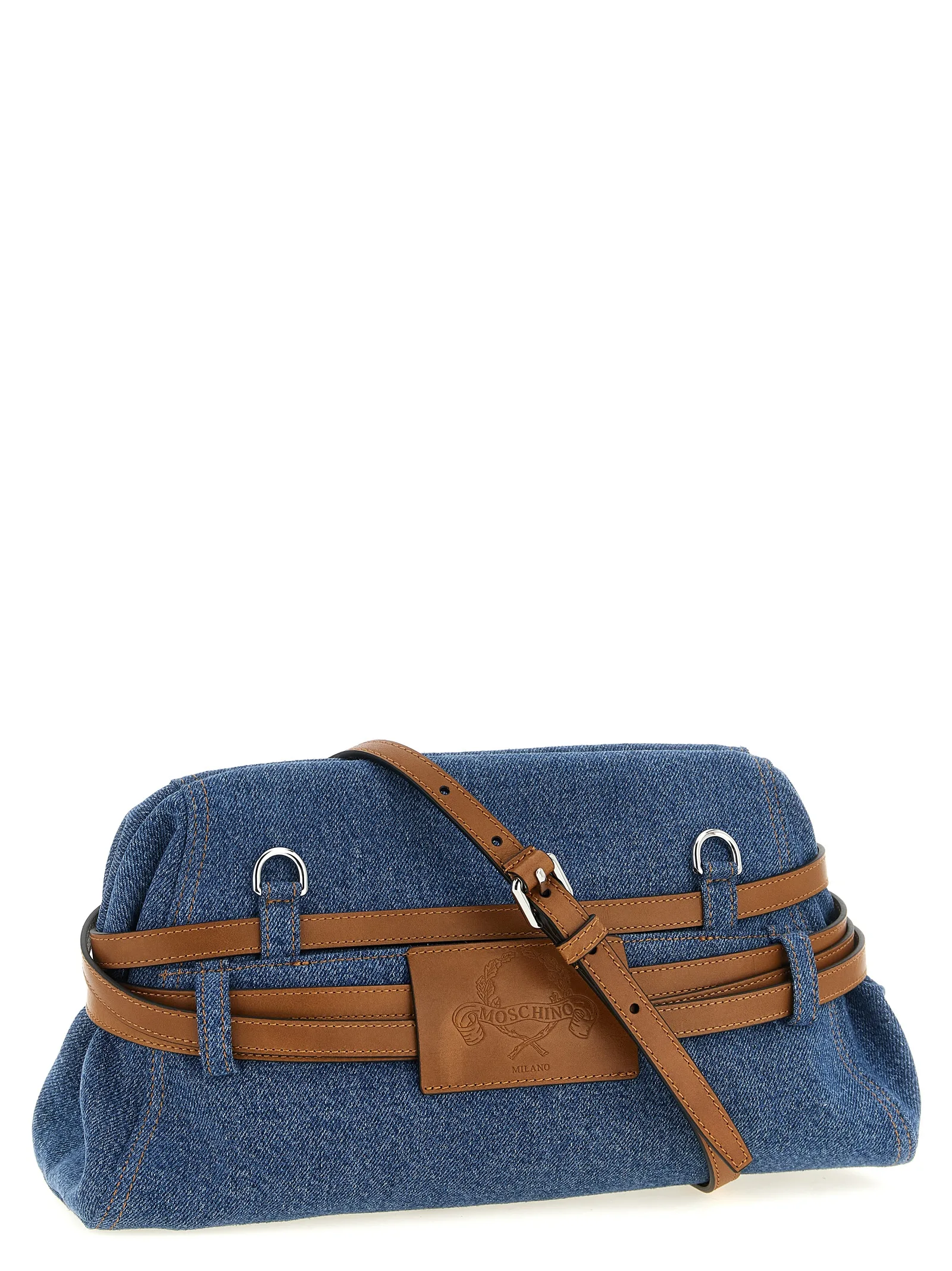 Blue Cotton Clutch Bag - Image 2