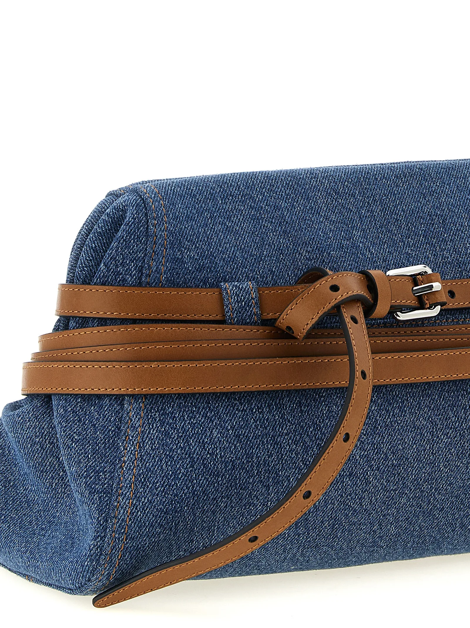 Blue Cotton Clutch Bag - Image 3